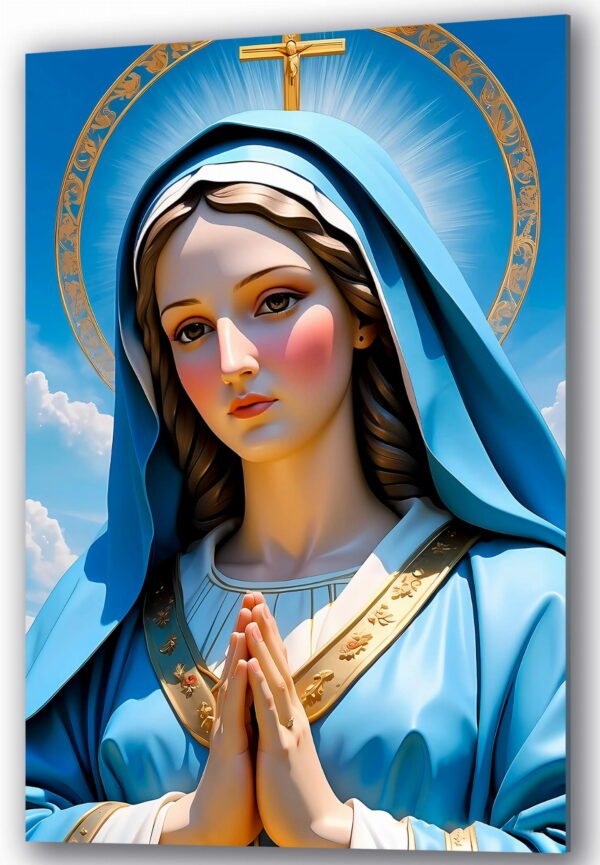 religijne obrazy na sciane swieta maryja w modlitwie