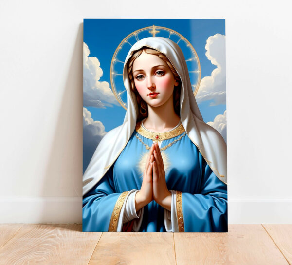 obraz szklany matka boska modlaca sie