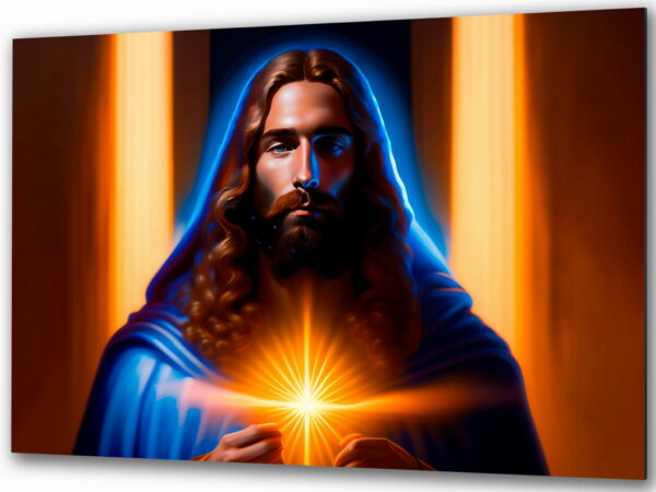 obraz z jezusem szklany obraz światło chrystusa