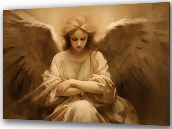 obrazy do salonu religijne cisza anioła