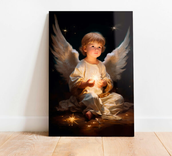 obraz szklany światło anioła stróża