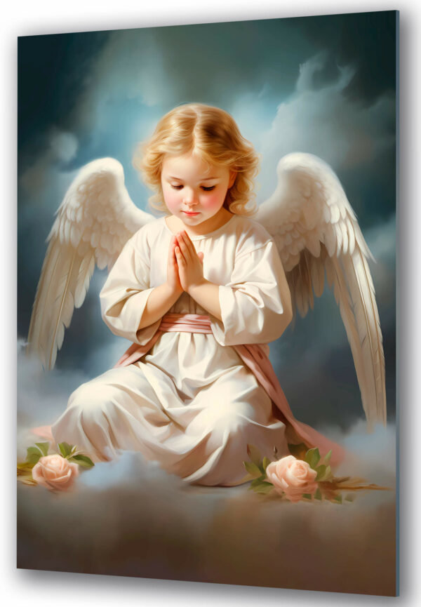 obrazy do salonu religijne modlący się anioł