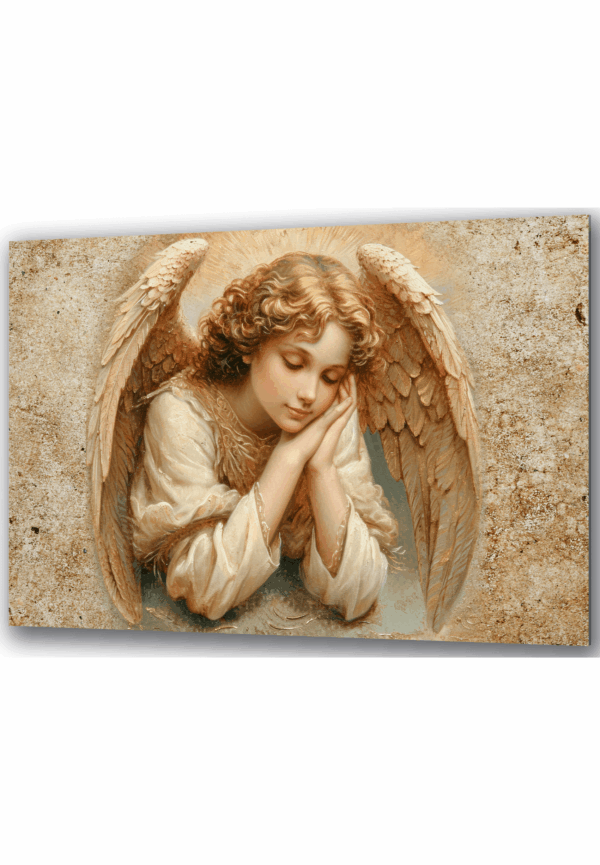 obraz szklany aniol w spokoju