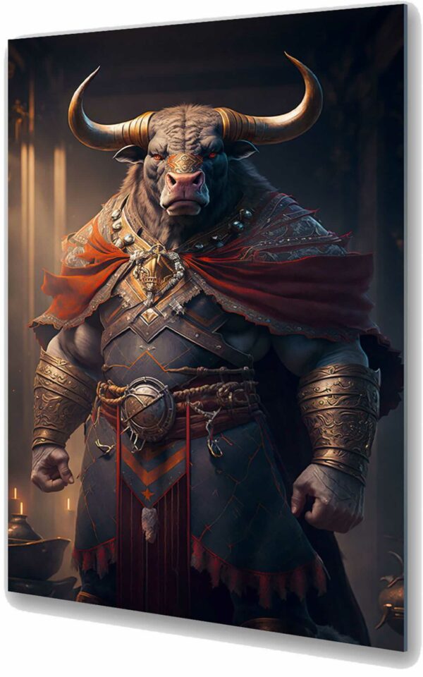 szklany obraz byk symbol roku