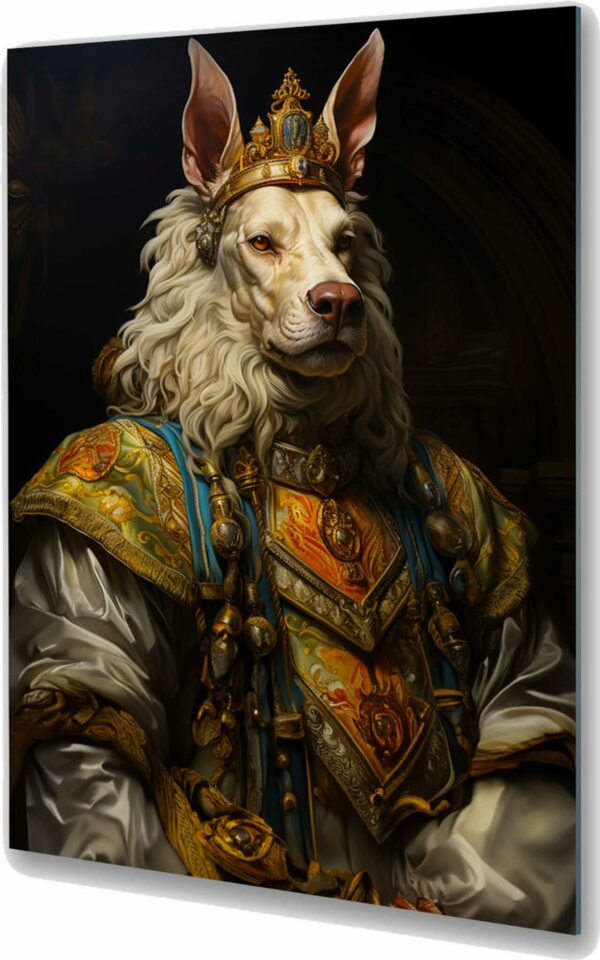 obraz na szkle znak zodiaku król psa