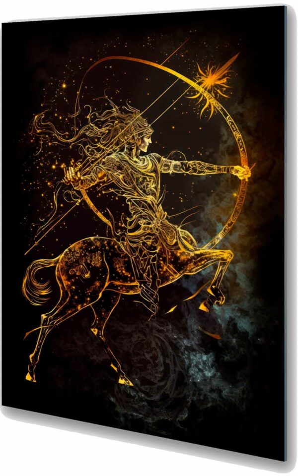obraz na szkle znak zodiaku strzelec zwycięzca