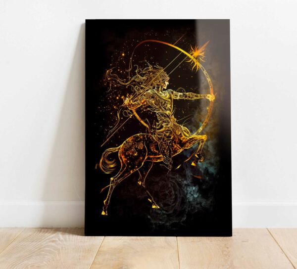 symbole roku strzelec znak zodiaku szklane obrazy