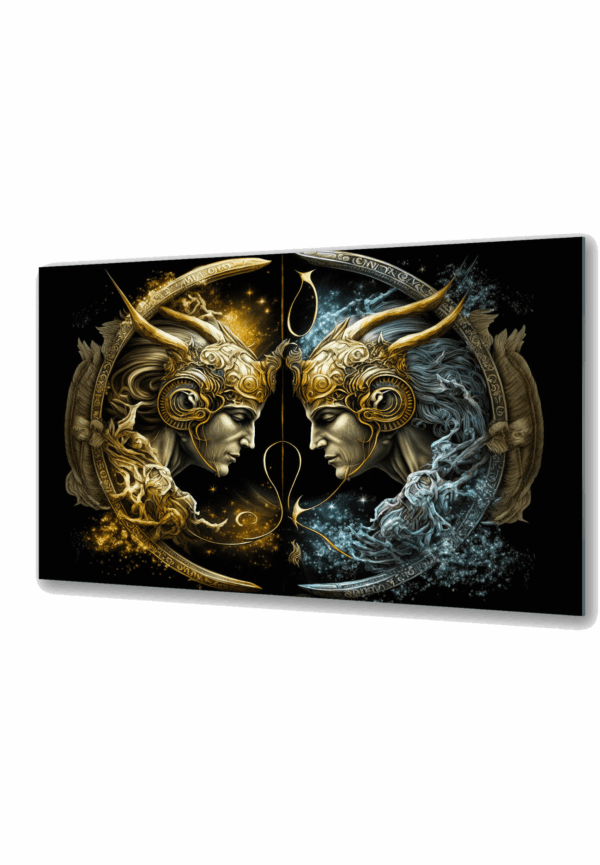 szklany obraz bliznieta znak zodiaku