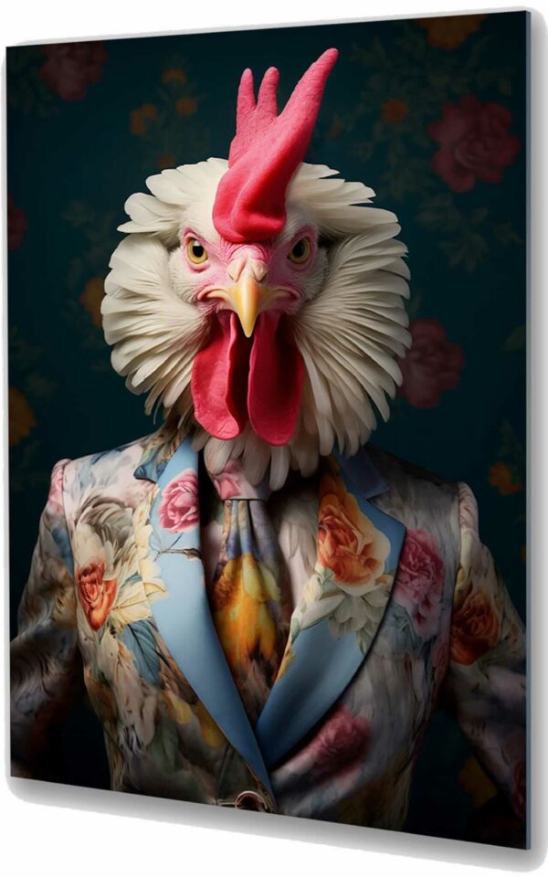 szklany obraz kogut krolewski obraz roku