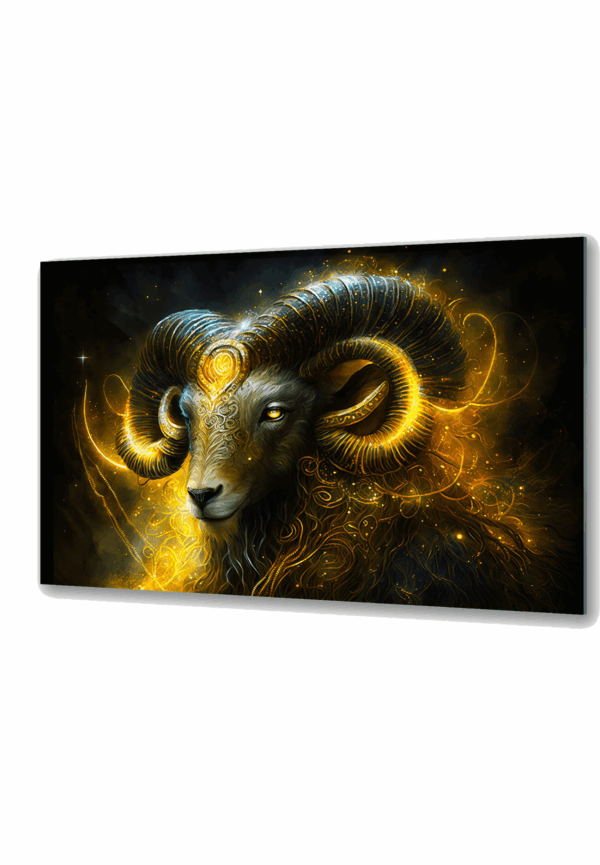 szklany obraz baran ognisty znak zodiaku