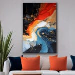 abstrakcja obraz wir barw na plotnie