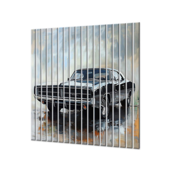 czarny samochod lamele