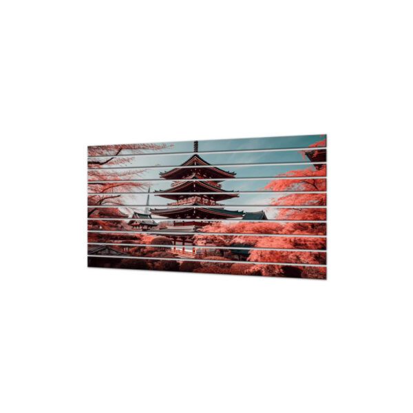 lamele dekoracyjne japonski krajobraz z sakura