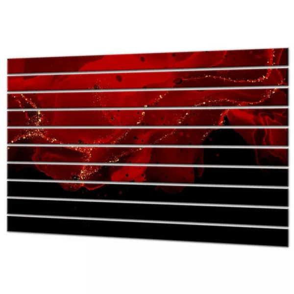 panel lamelowy abstrakcyjny czerwony plomien