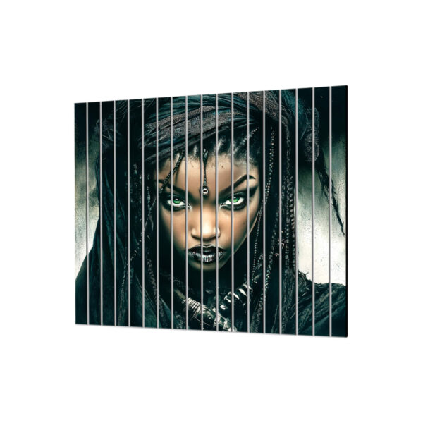 czarne panele z nadrukiem