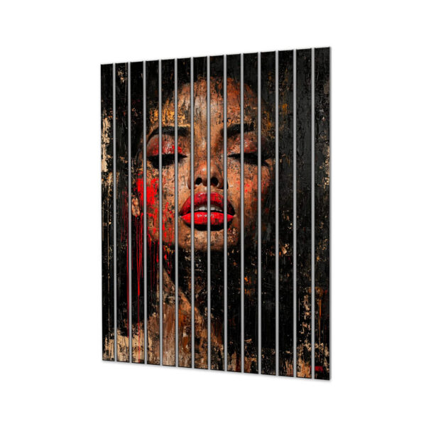 lamele dekoracyjne kobieca elegancja z czerwona pomadka