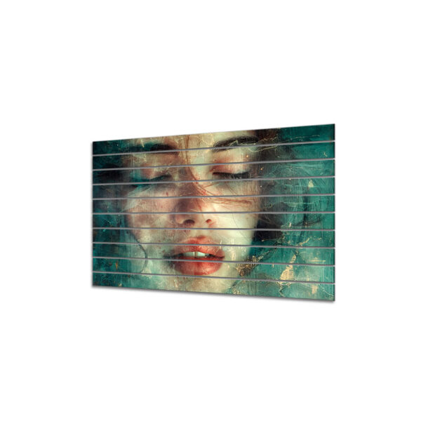 lamele scienne szklane mglisty portret kobiety