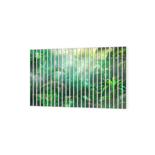 panele szklane tropikalny krajobraz z palmami