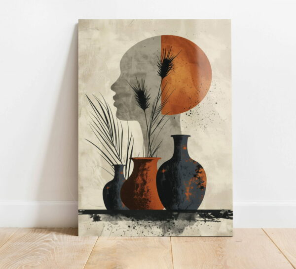 szklany obraz abstrakcyjna twarz