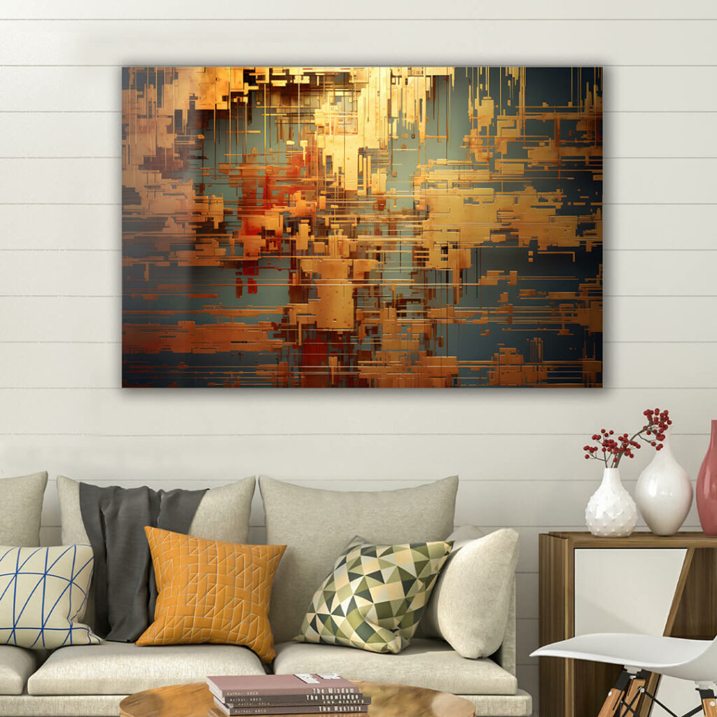 zlote szklane obrazy