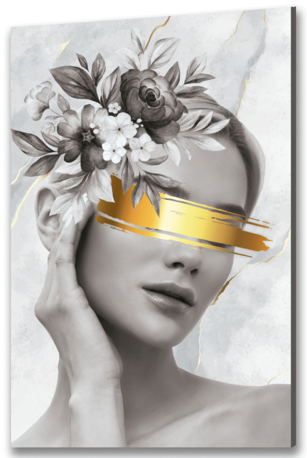 Złote milczenie obraz na szkle