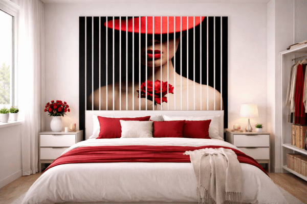 lamele z nadrukiem do sypialni