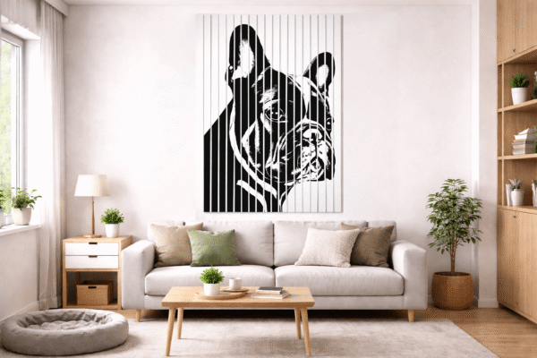 lamele z psem do salonu