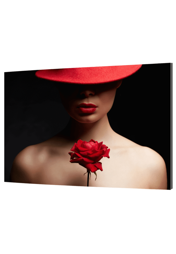 obraz na szkle kobiety Pocałunek róży