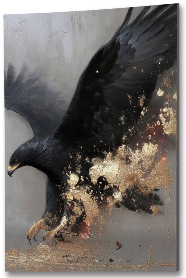 Orzeł w złocie szklany obraz