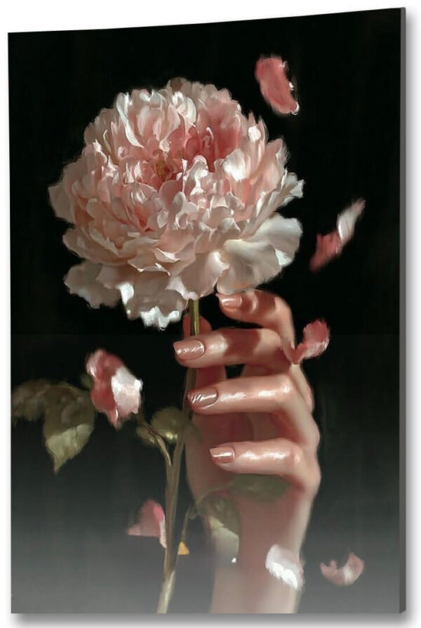 piwonia obraz szklany