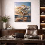 obraz drzewko szczęścia symbol bogatcwa do biura