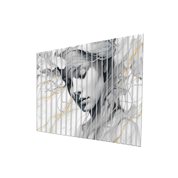 twarz kobiety marmur lamele scienne