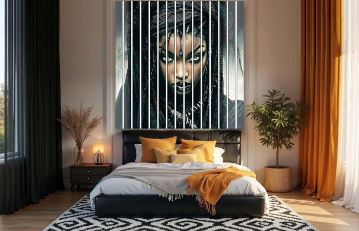 czarne lamele dekoracyjne