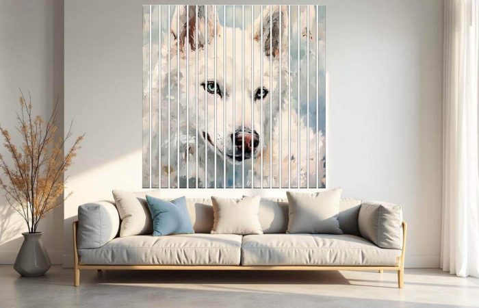 Lamele białe na ścianę