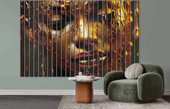 zlote panele scienne