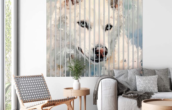 Dekoracyjne lamele w skandynawskim wnętrzu