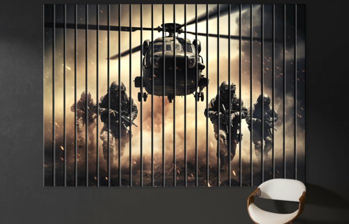 Nowoczesne lamele ścienne w korytarzu